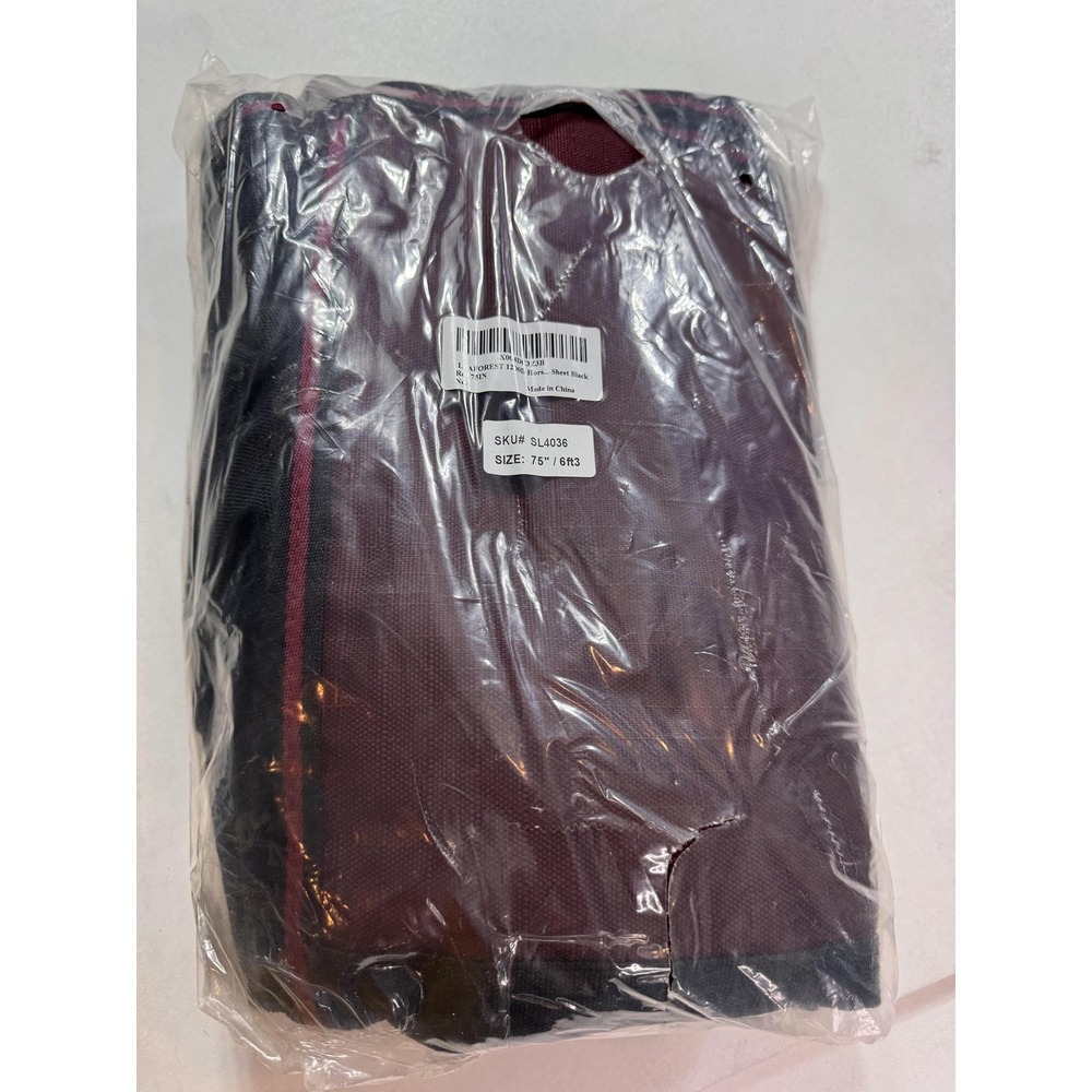 LEAFOREST 1200D Horse Sheet Red Black 75in 6ft3 Polyester Rug Blanket New